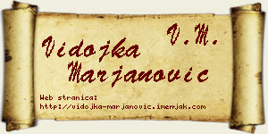 Vidojka Marjanović vizit kartica